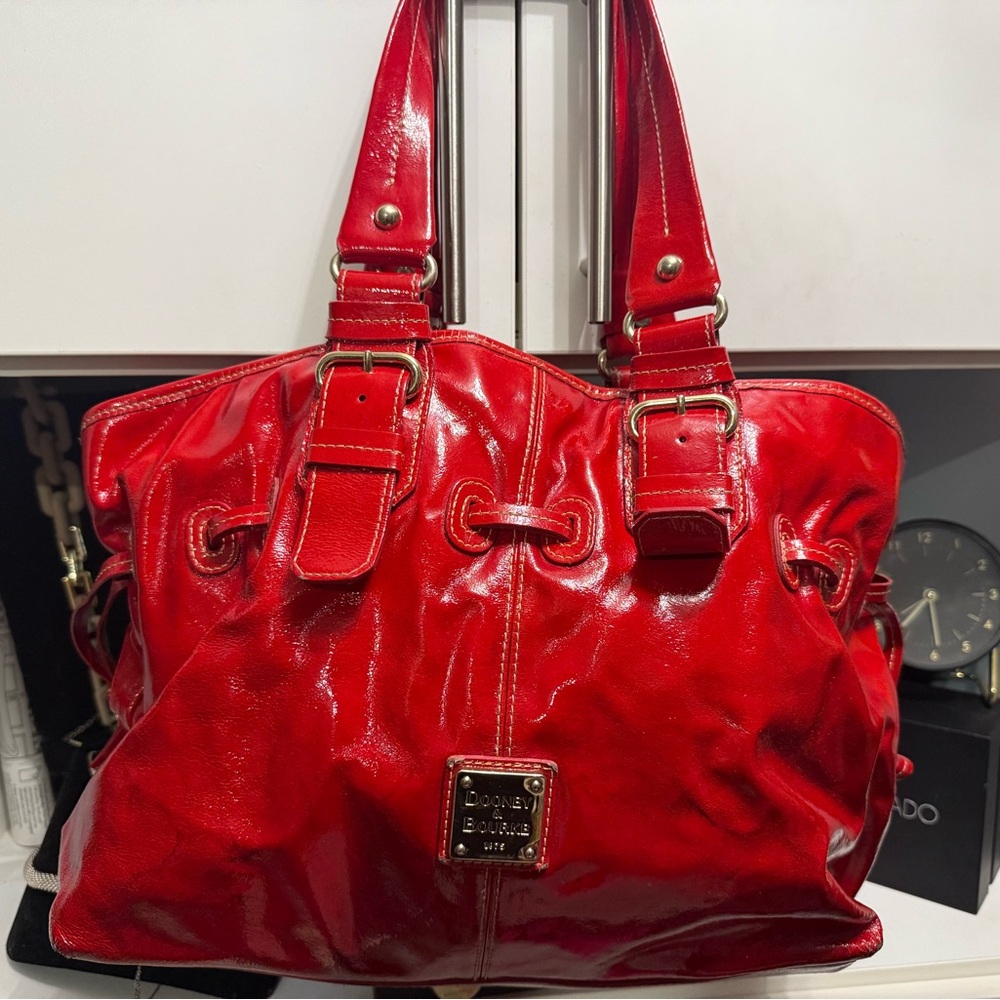 Dooney & Bourke Glossy Red Tote Bag